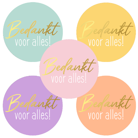 Stickers - Bedankt voor alles!