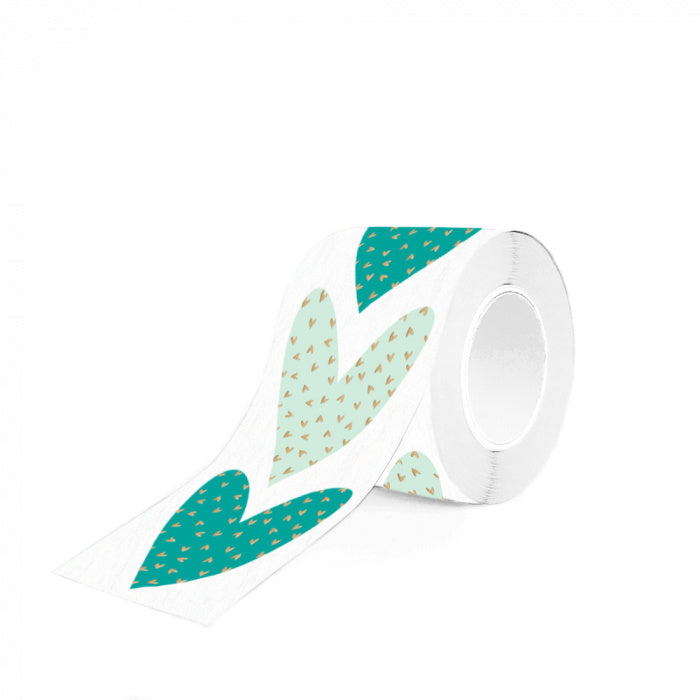 HOP Stickers Duo - Small Hearts Gold - Green