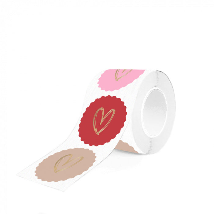 HOP Stickers Multi - Heart Gold - Pink