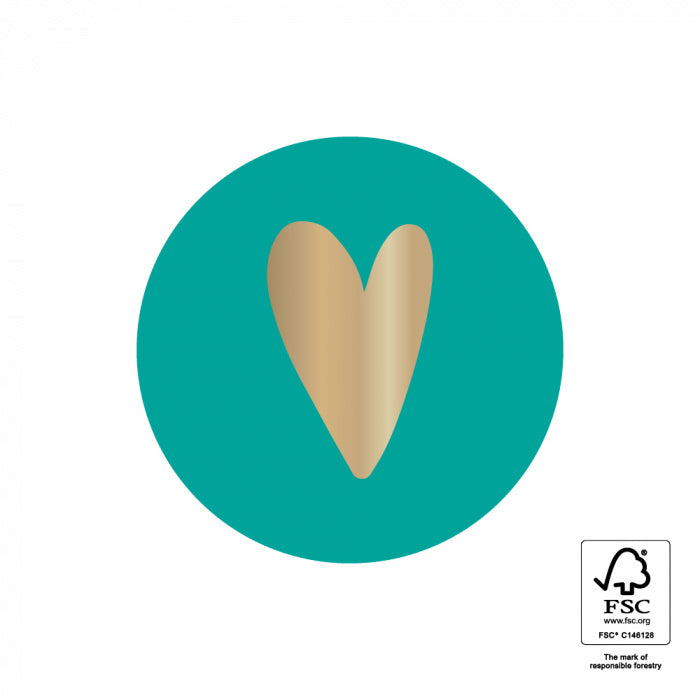 HOP Stickers - Heart Turquoise