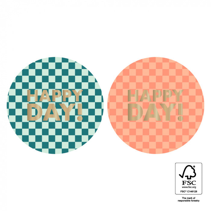 HOP Stickers Duo - Check Text Gold