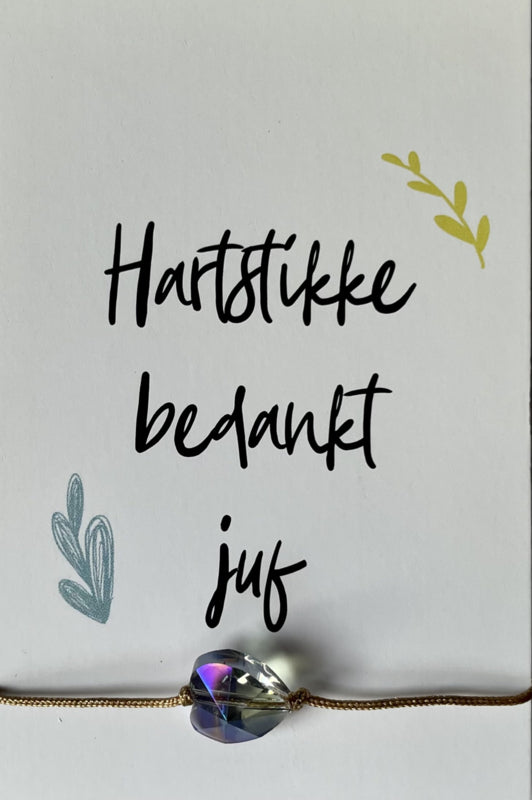 Hartstikke Bedankt Juf! - armbandje