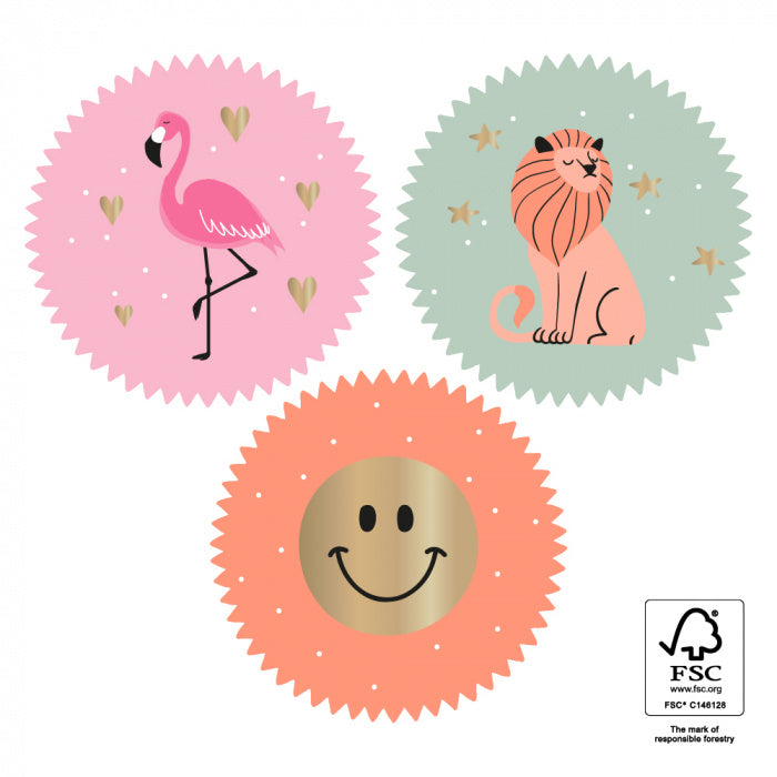 HOP Stickers - ABC Gold - Happy