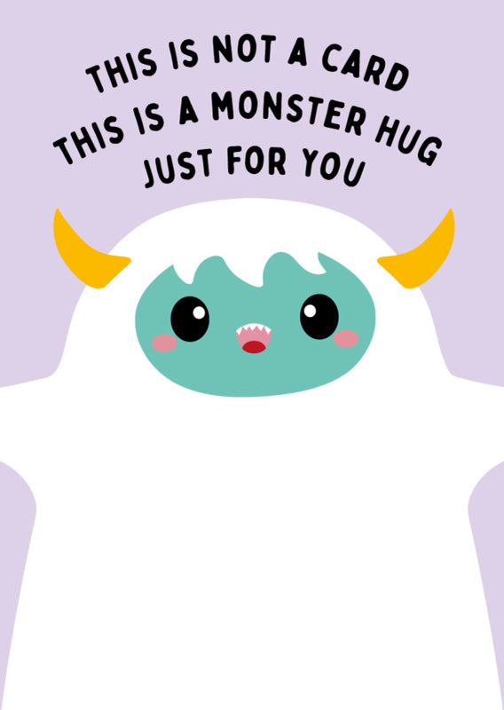 POSTKAART MONSTER HUG