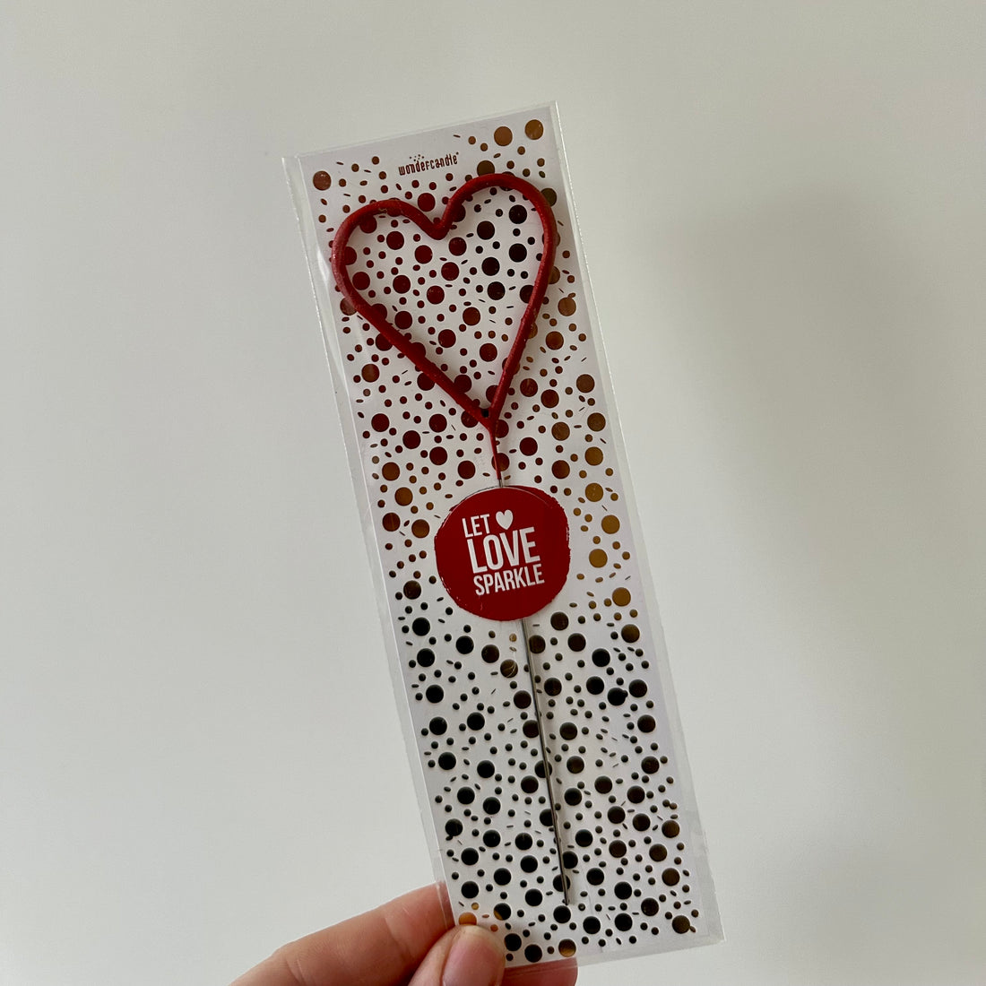 Wondercandle - hart rood (Let love sparkle)