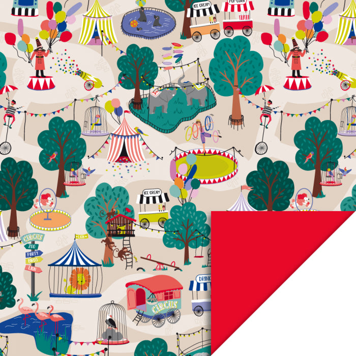 HOP Inpakpapier - Circus - Red