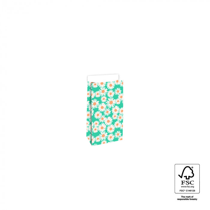 HOP - Blokbodemzakken - Daisy Bright Green - 7 x 4 x 13 cm