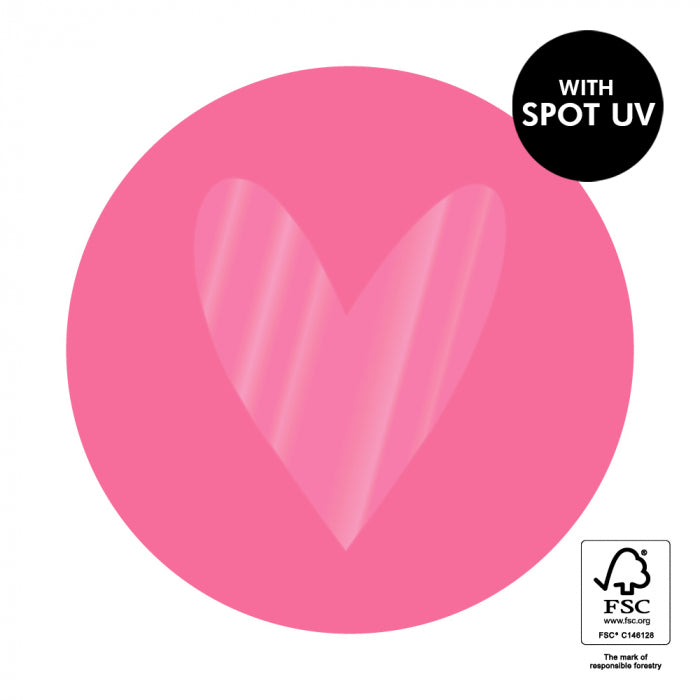 HOP Stickers - Heart Spot UV - Flamingo Pink