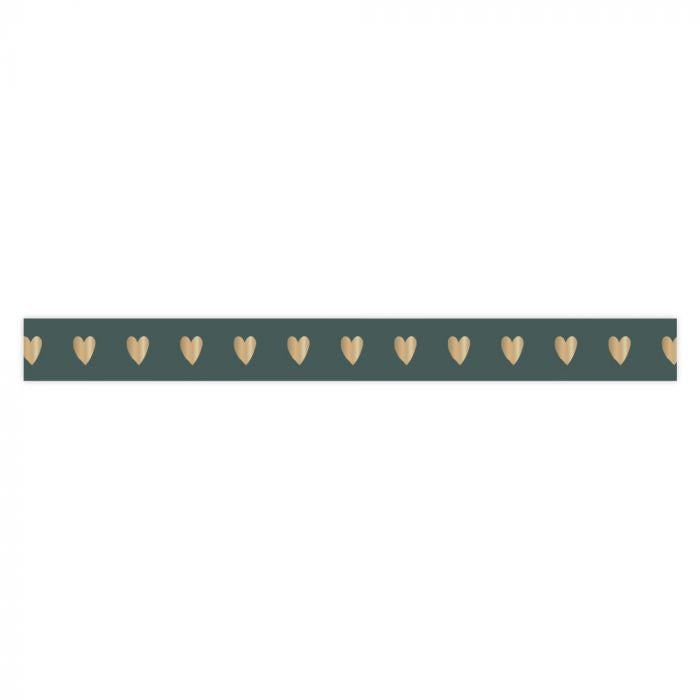 Lint - Heart - Gold Petrol