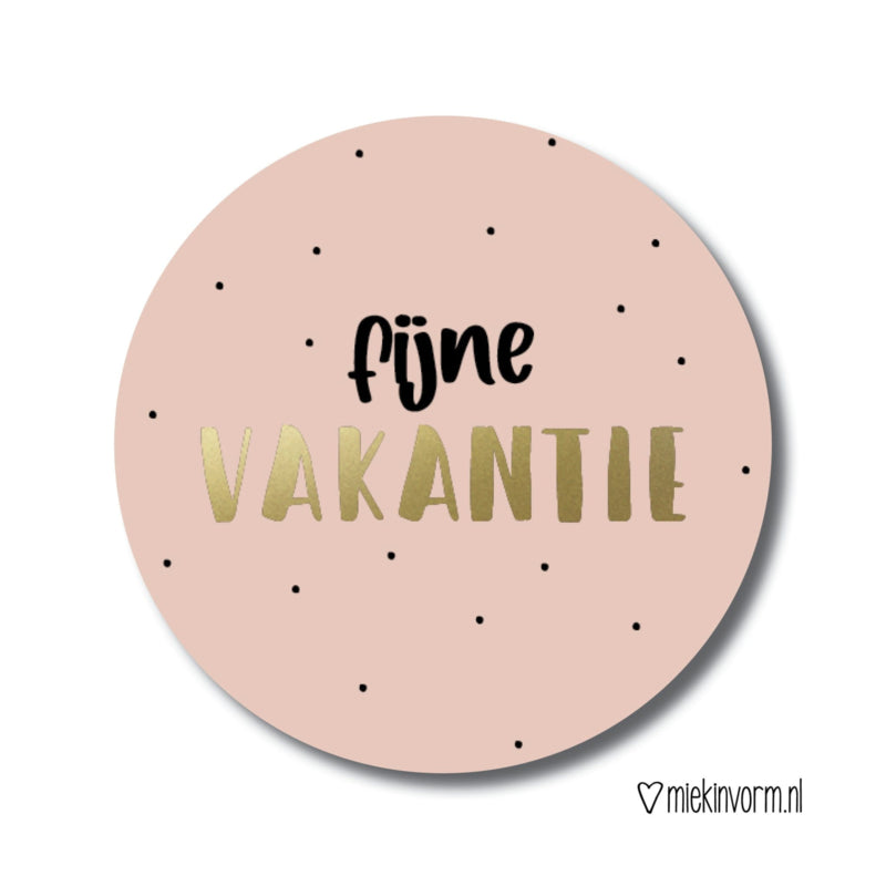 MIEKinvorm stickers - Fijne vakantie