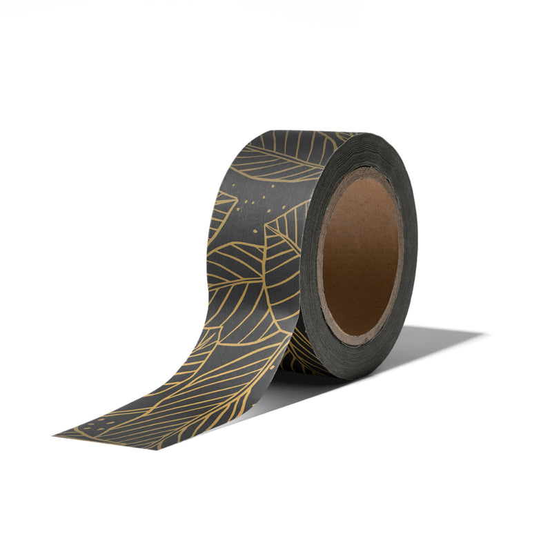 CollectivWarehouse - Washitape Lovely Leaves – Zwart