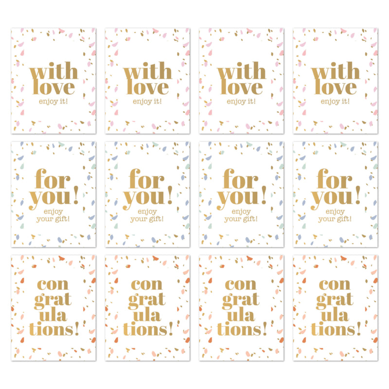 CollectivWarehouse - SOW & GROW rechthoek stickers goud