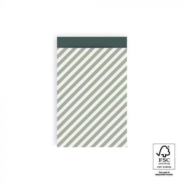 HOP Cadeauzakjes Stripe Diagonal - Blue - 12 x 19 cm