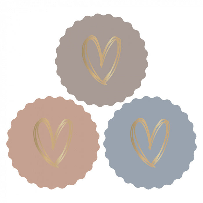 Stickers Multi Heart Gold - Autumn