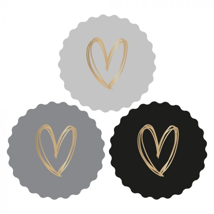 HOP Stickers - Heart Gold Dark