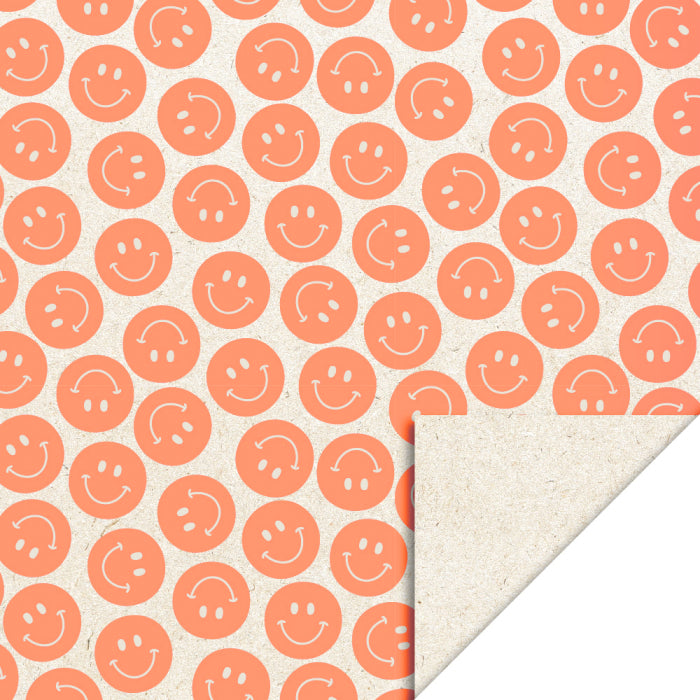 HOP Cadeauzakjes - Smiley Fluor Orange - 12 x 19 cm