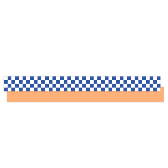 HOP - Lint - Paporlene - Check - Royal Blue - Orange