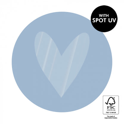 HOP Stickers - Heart Spot UV - Polar Blue