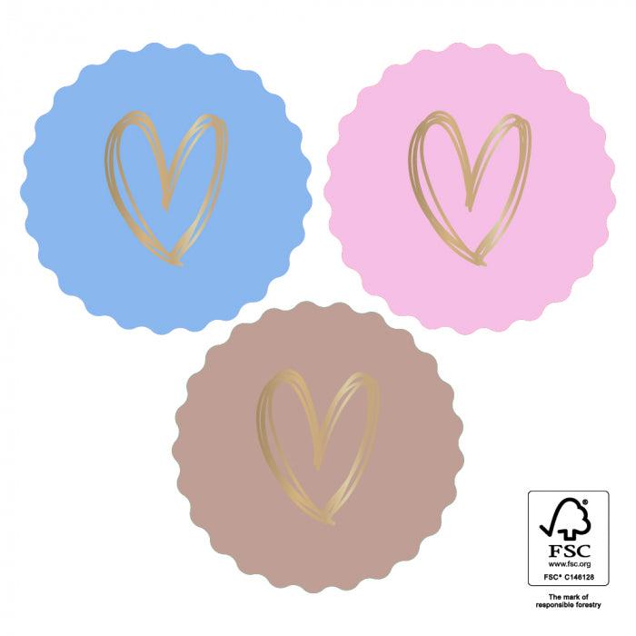 HOP Stickers - Heart Gold Lovely