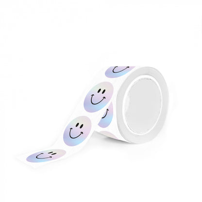 HOP Stickers - Smiley Mini Holographic Black