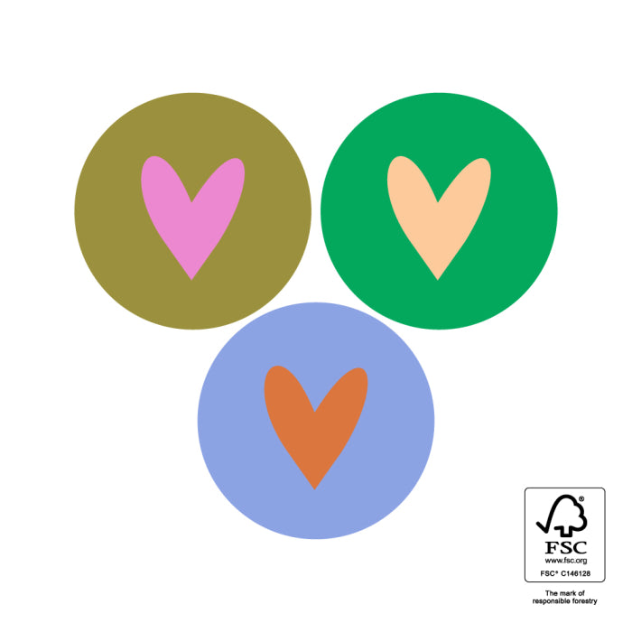 HOP Stickers multi - Heart Colourful