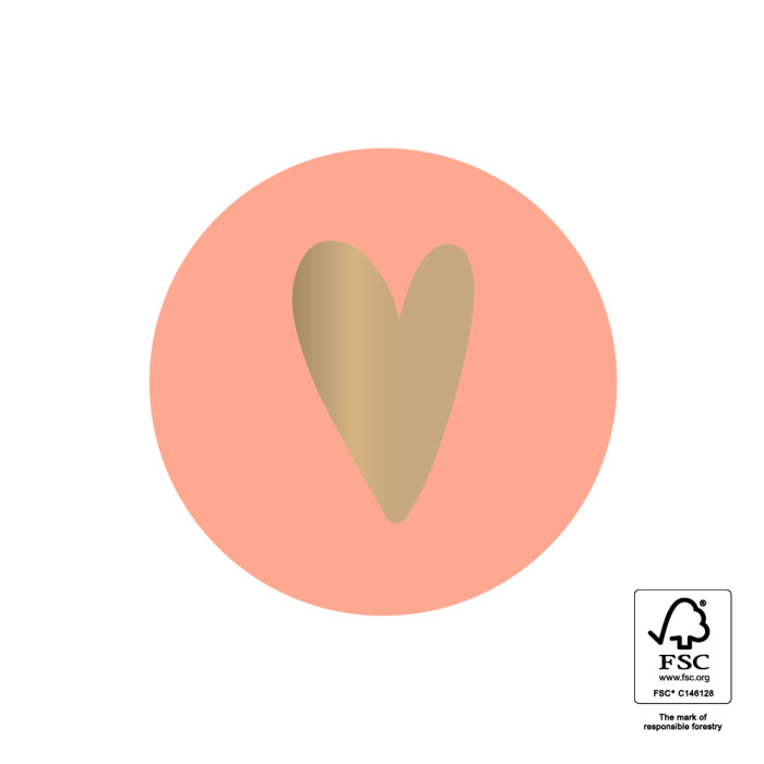 HOP - Stickers - Heart - Salmon