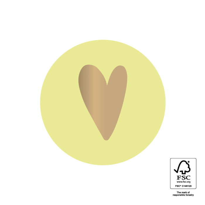 HOP - Stickers - Heart - Yellow