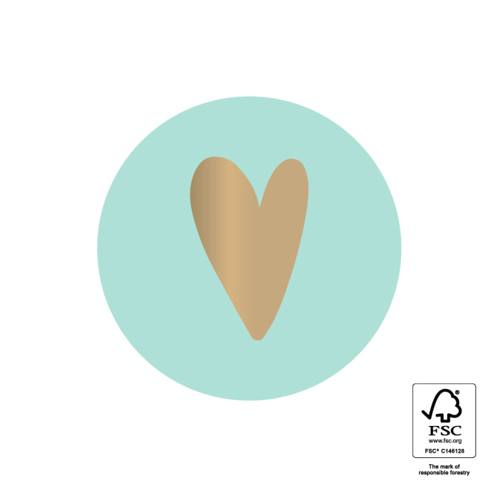 HOP - Stickers - Heart - Mint