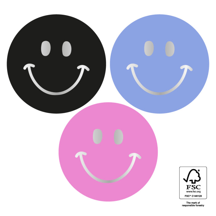HOP Stickers Multi - Smiley Silver