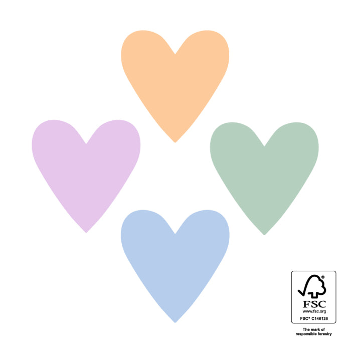 HOP Stickers - Multi - Hearts Mini - Pastel