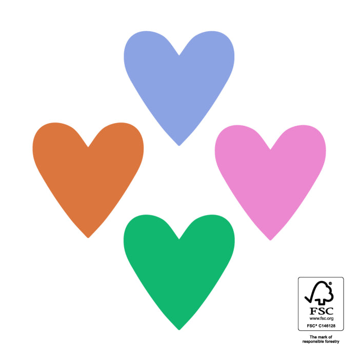 HOP Stickers - Multi - Hearts Mini - Bright