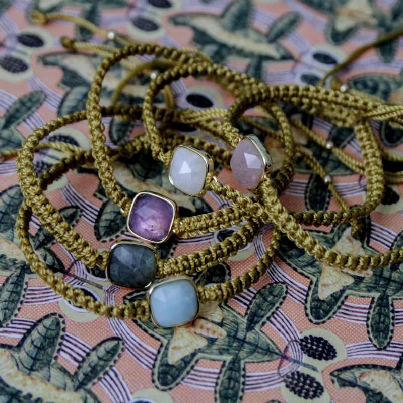 Golden hour winks armband - vierkant